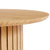 Milas runt matbord med lameller - 120 cm - Naturlig ek med pelarben