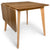 Roxby - Ek klaff-ut matbord med förlängningsskiva i lackerad ekfaner - 80/120 x 80 cm